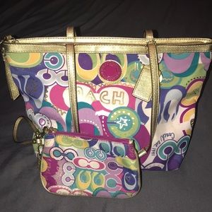 Coach Handbag & Wristlet